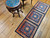 Vintage Tibetan Area Rug/Runner with Lotus Flowers and Cloud Symbols in Navy, Yellow, French Blue, Red, The Persian Knot, SKU 1996