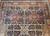 Vintage Kerman Style Rug 8x10 | Navy Field | Top Section Detail