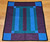 20th Century American Amish Quilt in Bars Pattern in Purple, Blue, Green, @thepersianknot, SKU 2016