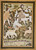 Vintage American Hooked Tapestry 4x6 | Forest Scene
