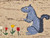Vintage American Hooked Rug | Squirrel Folk Art | Top Section Detail