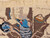 American Hooked Rug of Birds in a Tree Nest in Lavender, Brown, Blue,  @thepersianknot  , SKU 2040