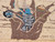 American Hooked Rug of Birds in a Tree Nest in Lavender, Brown, Blue,  @thepersianknot  , SKU 2040