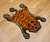 Vintage Tibetan Tiger Rug in Orange, black, Red, Blue,  @thepersianknot  , SKU 2041