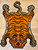 Vintage Tibetan Tiger Rug in Orange, black, Red, Blue,  @thepersianknot  , SKU 2041