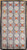 Vintage American  Hand Hooked Rug in Geometric Pattern in Ivory, Pink, Orange, Blue, Red,  @thepersianknot  , SKU 2043