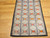 Vintage American  Hand Hooked Rug in Geometric Pattern in Ivory, Pink, Orange, Blue, Red,  @thepersianknot  , SKU 2043