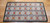 Vintage American  Hand Hooked Rug in Geometric Pattern in Ivory, Pink, Orange, Blue, Red,  @thepersianknot  , SKU 2043