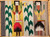 Vintage Native American Navajo Yei Area Rug in Ivory, Red, Yellow, Green,  @thepersianknot  , SKU 2044