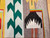 Vintage Native American Navajo Yei Area Rug in Ivory, Red, Yellow, Green,  @thepersianknot  , SKU 2044