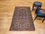 19th Century Persian Malayer in Geometric Pattern in Turquoise, Ivory,  Brown, Brick-Red, @thepersianknot  , SKU 2061