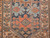 19th Century Persian Malayer in Geometric Pattern in Turquoise, Ivory,  Brown, Brick-Red, @thepersianknot  , SKU 2061