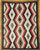 Vintage Native American Navajo Rug in White, Red, Brown, Chocolate, The Persian Knot, SKU 2066