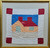 Vintage Hand Stitched Crib Quilt in Red, Green, Peach, Blue Framed as Wall Art,  @thepersianknot  , SKU 2062