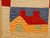 Vintage American Embroidered Crib Quilt | House Motif Framed | Top Section Detail
