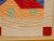 Vintage American Embroidered Crib Quilt | House Motif Framed | Border Detail
