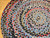 Vintage American Braided Round Rug in Red, Blue, White, Green, Pink, Tan,  @thepersianknot  , SKU 2069