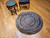 Vintage American Braided Round Rug in Red, Blue, White, Green, Pink, Tan,  @thepersianknot  , SKU 2069