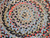 Vintage American Braided Round Rug in Red, Blue, White, Green, Pink, Tan,  @thepersianknot  , SKU 2069