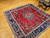 Vintage Room Size Square Persian Hamadan in Red, French Blue, Green, Pink,  @thepersianknot  , SKU 2072