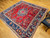 Vintage Room Size Square Persian Hamadan in Red, French Blue, Green, Pink,  @thepersianknot  , SKU 2072