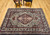 19th Century Persian Kerman Lavar in Floral Pattern in Ivory, Burgundy, Pale Yellow, Navy, Blue, The Persian Knot, SKU 2028