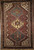 Vintage Persian Qashqai Tribal Area Rug in Rust, Ivory, Royal Blue,The Persian Knot Gallery SKU 2029