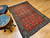 Vintage Persian Malayer in All Over Geometric Pattern in Rust, Blue,  @thepersianknot  , SKU 2075