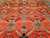 Vintage Persian Malayer in All Over Geometric Pattern in Rust, Blue,  @thepersianknot  , SKU 2075