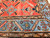 Vintage Persian Malayer in All Over Geometric Pattern in Rust, Blue,  @thepersianknot  , SKU 2075