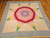 Vintage Hand Stitched and Embroidered Star Quilt  in Green, Yellow, Red, Pink, Ivory, The Persian Knot, SKU 2080