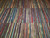 Vintage Room Size American Rag Rug in multicolor stripes 1383, 8’ 5” x 12’ 3”,  1st Quarter of the 1900s, The Persian Knot, SKU 1383