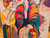 Vintage Fabric Wall Art | Textile | Center Section Detail