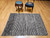 Vintage Turkish Tulu Area Rug in Allover Stripe Pattern in Dark Brown/Black, Ivory,  @thepersianknot  , SKU 2088