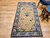Vintage Chinese Art Deco Area Rug in Tan, Baby Blue, Ivory, Navy @thepersianknot  , SKU 2110