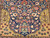 Antique Persian Tabriz Rug 4x6 | Saffron Spandrels | Top Section Detail
