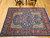 Vintage Persian Tabriz in Allover Floral Pattern in Navy, Yellow, Red,  @thepersianknot  , SKU 2113