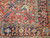 Near Square Size Vintage Persian Heriz Serapi in All-Over Pattern in Terracotta, Green, Yellow, Blue, The Persian Knot, SKU 1413