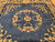 19th Century Square Size Chinese Peking Area Rug in Tan, Navy, French Blue, Ivory, Pink. The Persian Knot, SKU 2132