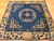 19th Century Square Size Chinese Peking Area Rug in Tan, Navy, French Blue, Ivory, Pink. The Persian Knot, SKU 2132