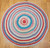 Antique American Round Braided Rug 1940s | Colorful