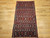 Vintage Moroccan Kilim 3x7 | Bold Geometric | Top Section Detail