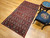 Vintage Moroccan Kilim in Stripe Pattern in Red, Green, Brown, Ivory,  @thepersianknot  , SKU 2150