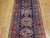 Antique Persian Heriz Serapi Runner 3x12 | Navy Green | Border Detail