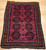 Vintage Afghan Bokhara Area Rug in Dark Burgundy, Brown, Ivory, Orange, @thepersianknot  , SKU 2177