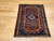 Vintage Persian Malayer Rug 2x3 | Herati Red Blue | Center Field Close-Up