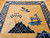 Vintage Chinese Art Deco Pictorial Rug | Handwoven | Top Section Detail
