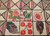 Vintage American Hooked Rug | Grid Block Pattern | Top Section Detail