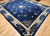 Antique Chinese Art Deco Rug 9x11 | Navy Butterfly | In-Room View 7