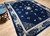 Antique Chinese Art Deco Rug 9x11 | Navy Butterfly | In-Room View 3